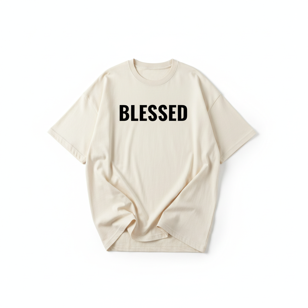 T-Shirt Oversize BLESSED Beige