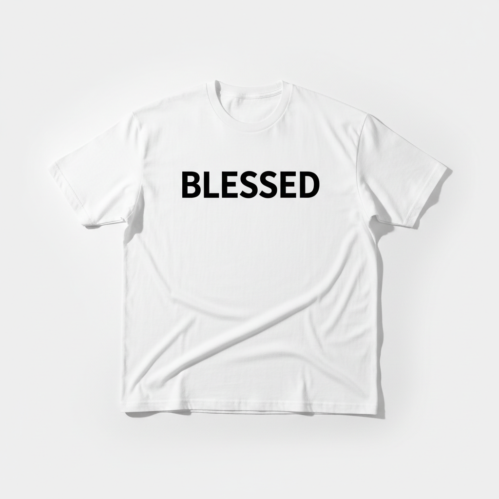 T-Shirt Oversize BLESSED Blanc