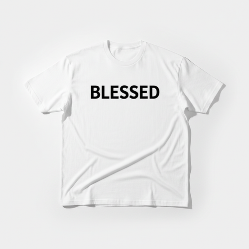 T-Shirt Oversize BLESSED Blanc