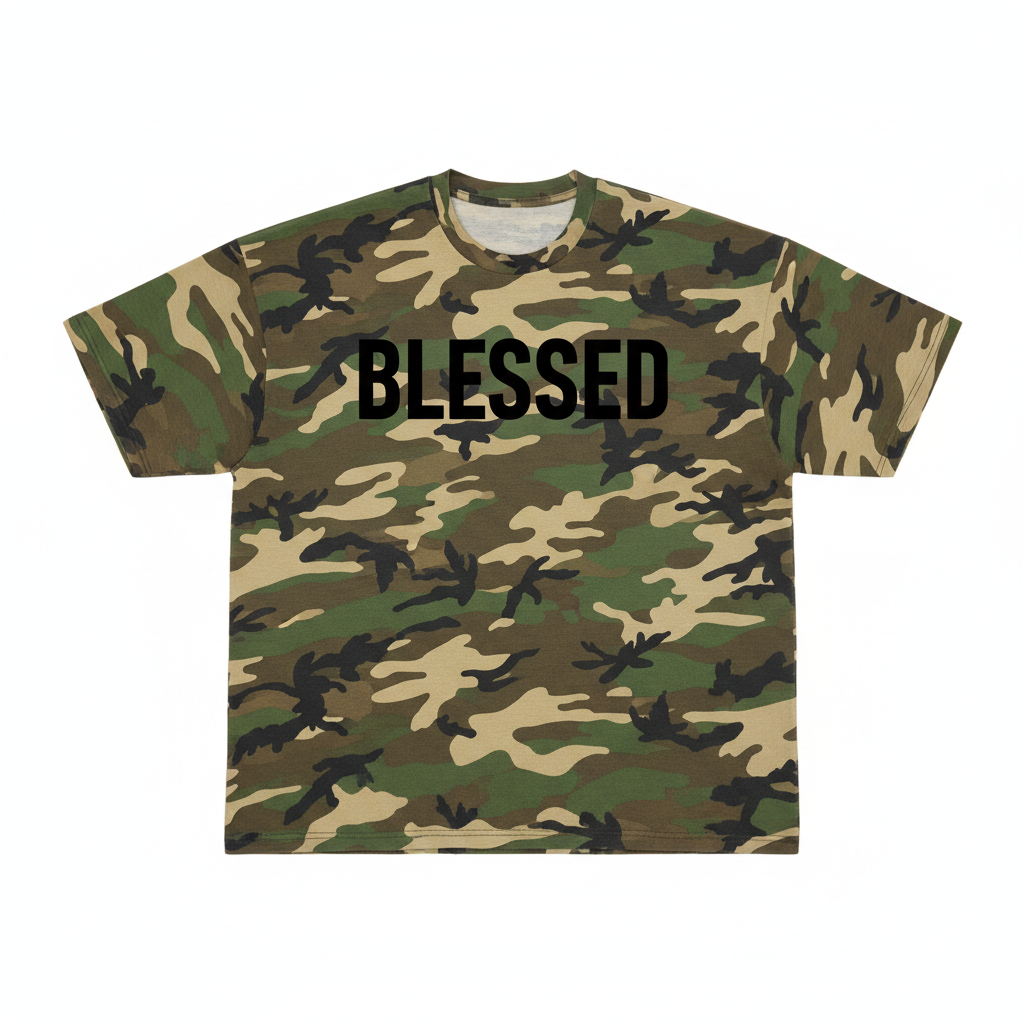 T-Shirt Oversize BLESSED Camouflage