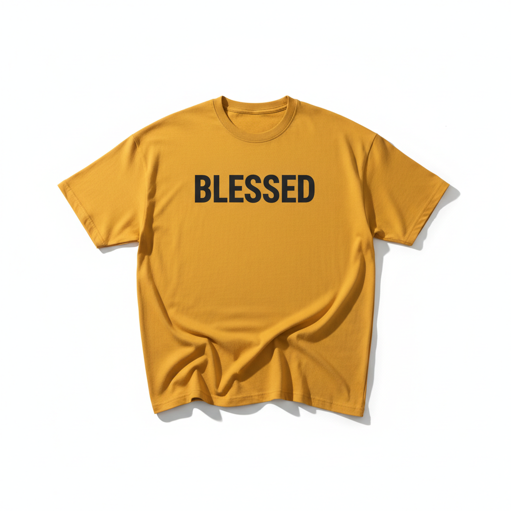 T-Shirt Oversize BLESSED Jaune