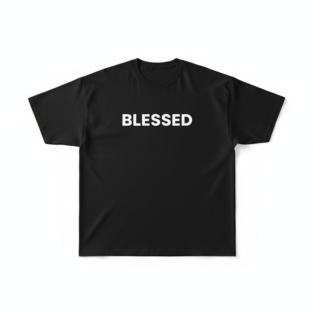 T-Shirt Noir BLESSED